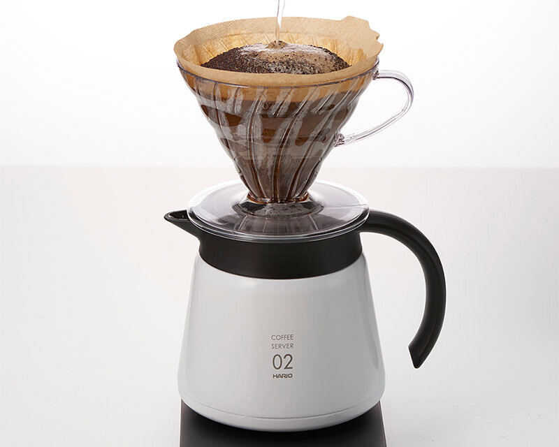 正規品】 HARIO V60 保温ステンレスサーバーPLUS 800mL ホワイト VHSN-80-W