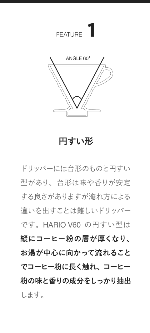 V60円すい形ドリッパー-HARIO株式会社